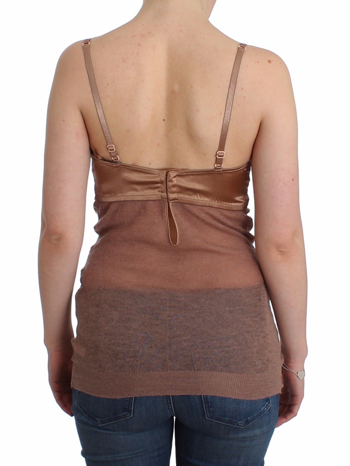 Sumptuous Silk-Wool Blend Bustier Top