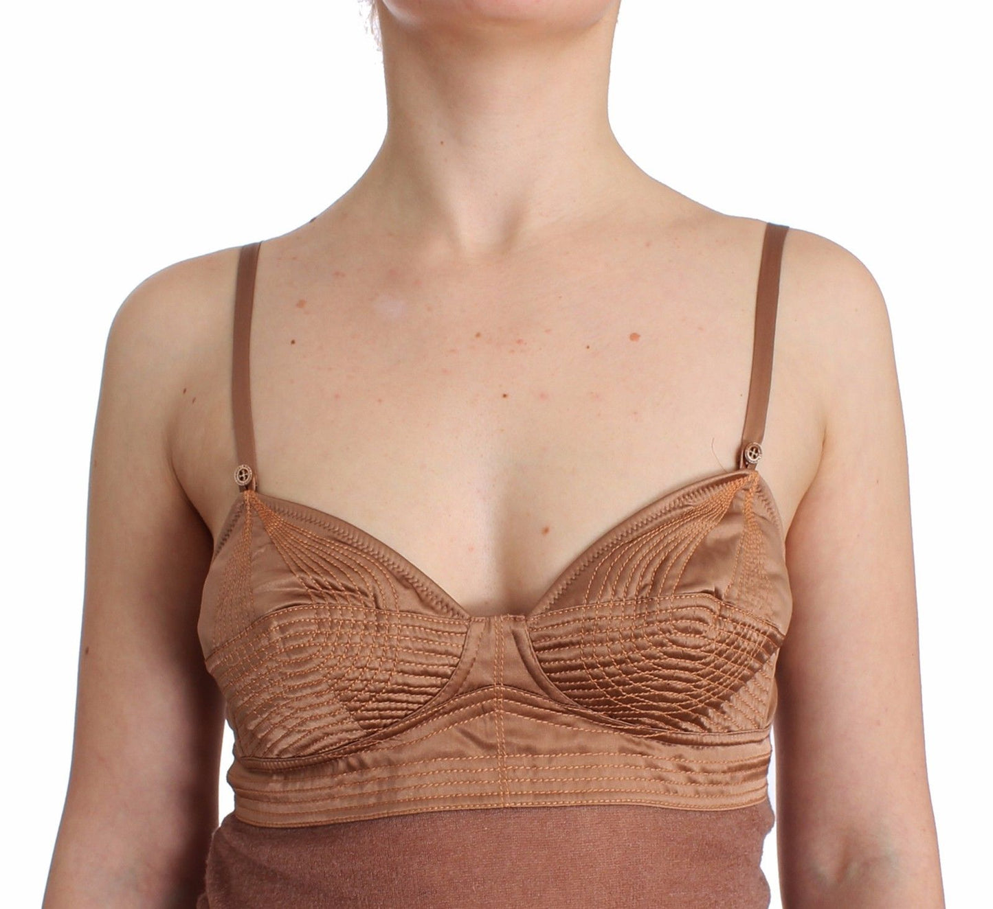 Sumptuous Silk-Wool Blend Bustier Top