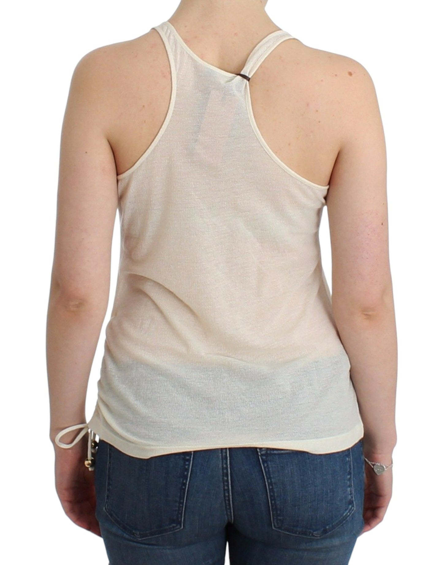 Beachwear White Tank Top Cami Blouse