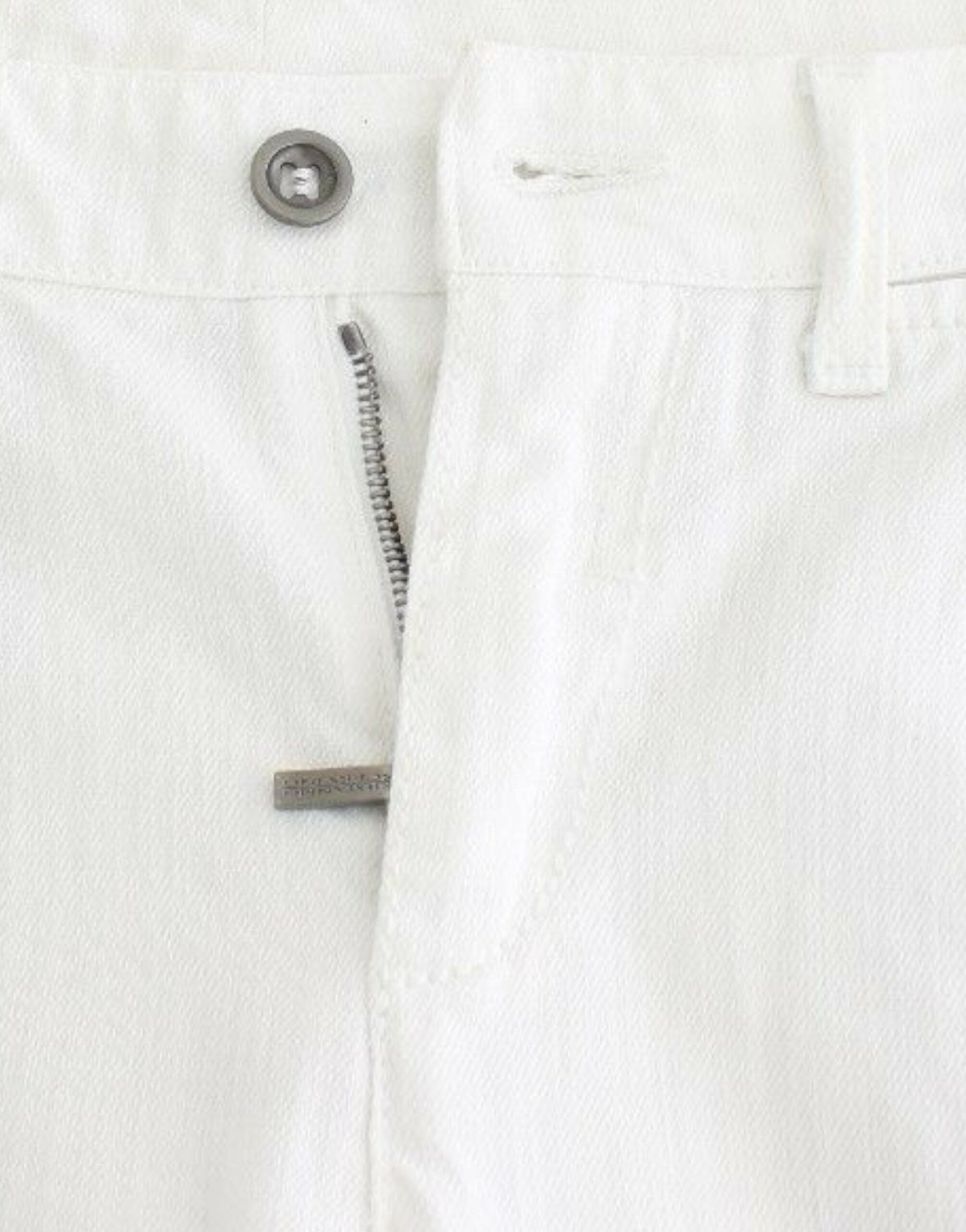 White Cropped Jeans Denim Pants Branded Capri