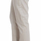 Elegantly Tailored Beige Slim Dress Pants