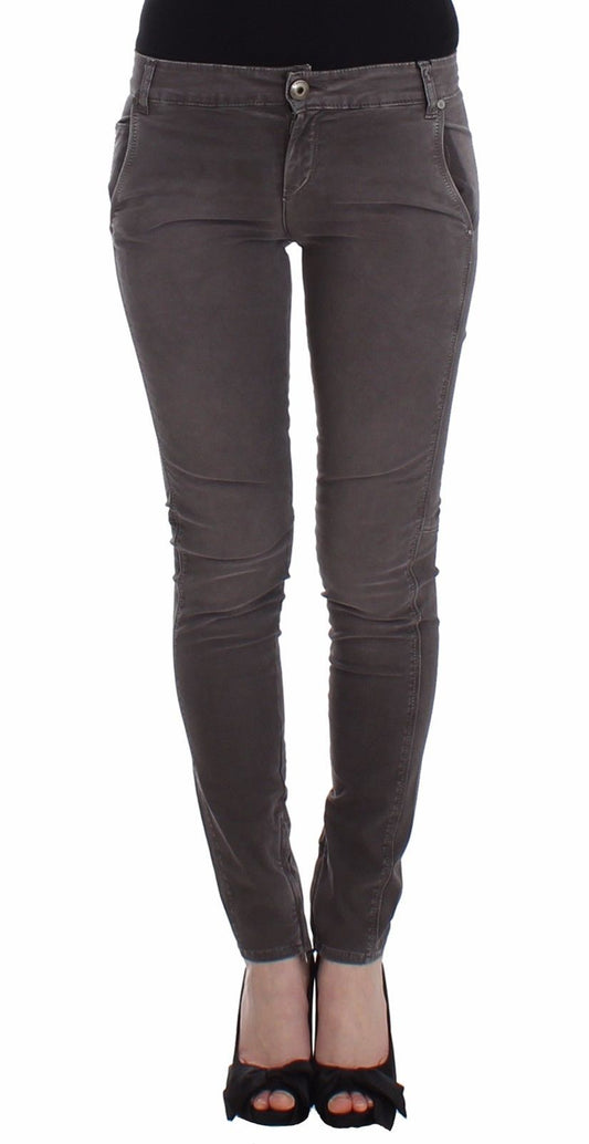 Chic Gray Slim Leg Jeans - Elegance Meets Comfort