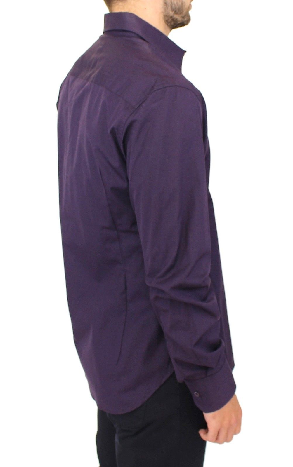 Elegant Purple Cotton Casual Shirt