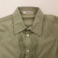Elegantly Striped Green Casual Shirt