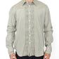 Elegantly Striped Green Casual Shirt