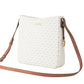 Signature Jet Set Large Signature Messenger Crossbody Bag (Vanilla Signature/Brown)