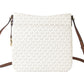 Signature Jet Set Large Signature Messenger Crossbody Bag (Vanilla Signature/Brown)