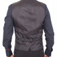 Elegant Black Wool Silk Dress Vest