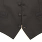 Elegant Black Wool Silk Dress Vest