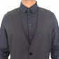 Elegant Black Wool Dress Vest