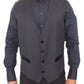 Elegant Black Wool Dress Vest
