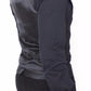 Elegant Blue Wool Dress Vest with Gold Accents