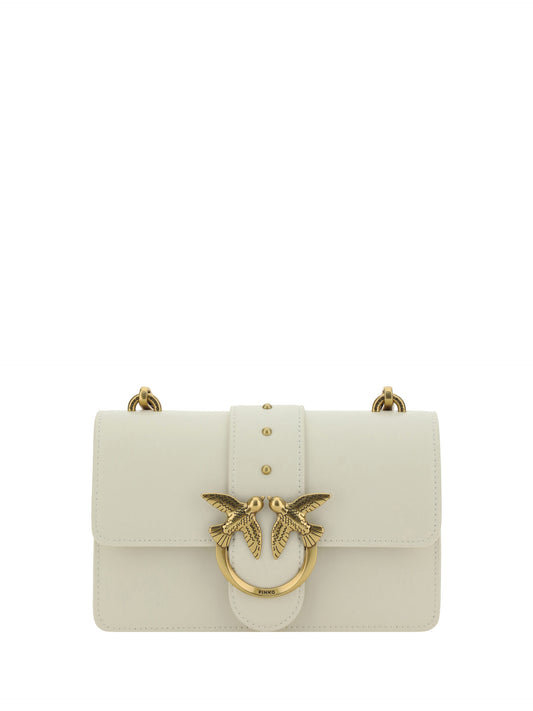 Elegant White Mini Calfskin Shoulder Bag