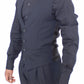 Elegant Blue Wool Dress Vest - Single Breasted