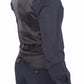 Elegant Blue Wool Dress Vest - Single Breasted