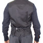 Elegant Gray Wool Blend Dress Vest