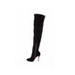 Elegant Velvet High-Leg Heeled Boots