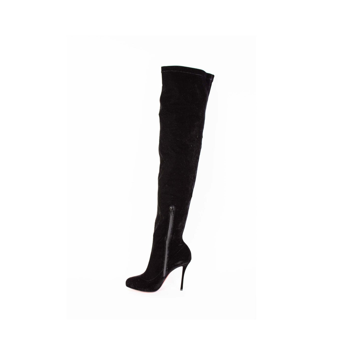 Elegant Velvet High-Leg Heeled Boots