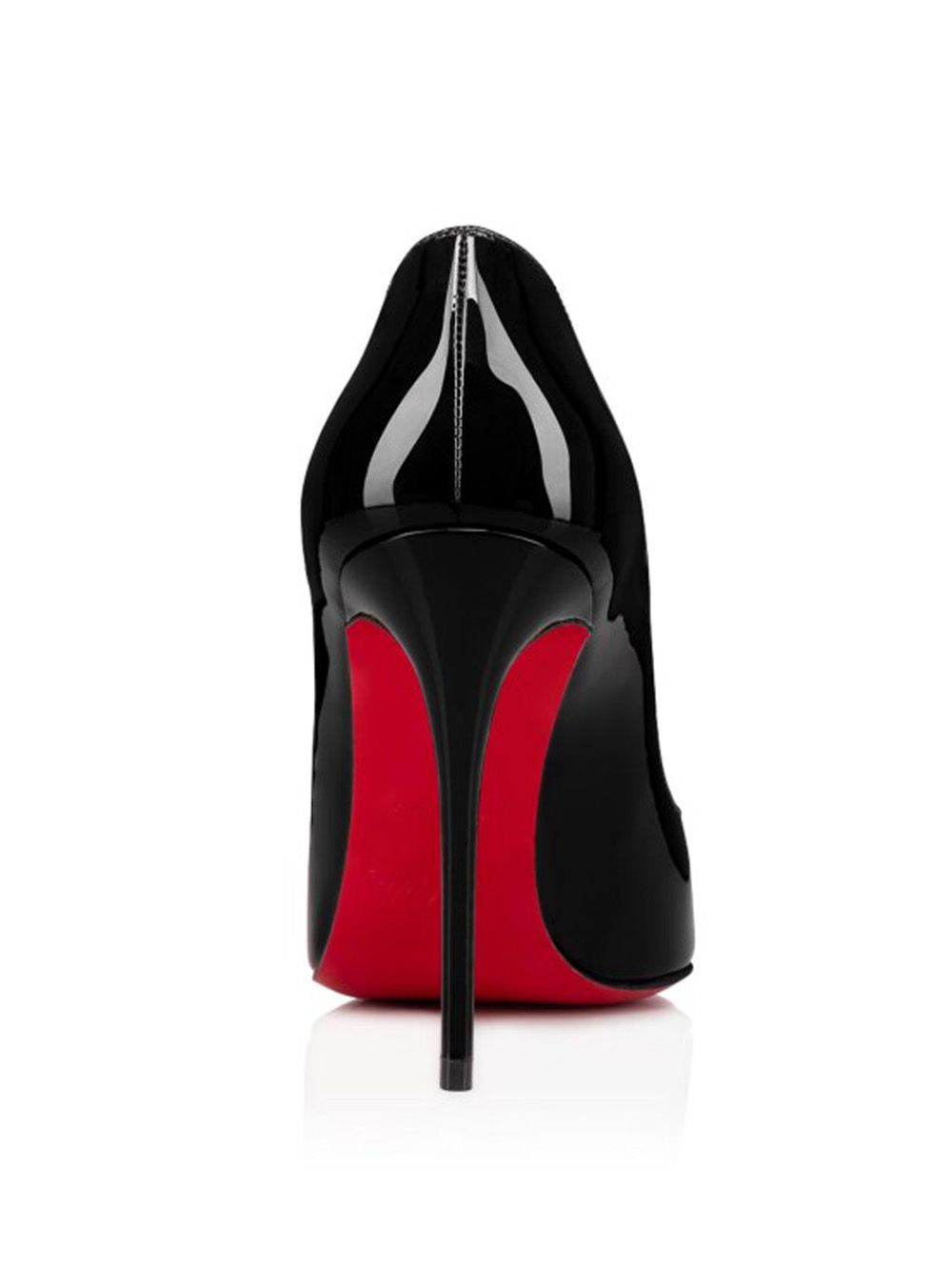 Elegant Black Leather Heels with Iconic Red Sole