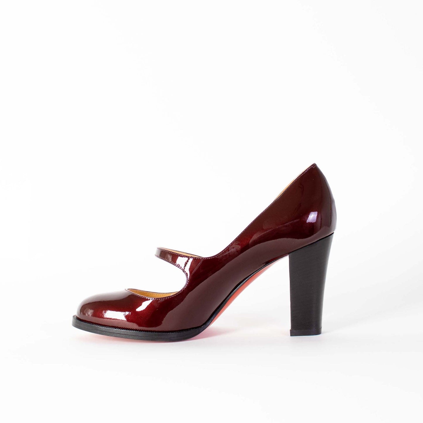 Elegant Burgundy Patent Leather Pumps