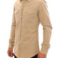 Elegant Sicilia Beige Checkered Casual Shirt