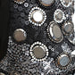 Enchanting Black Crochet Sequined Scarf