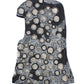 Enchanting Black Crochet Sequined Scarf