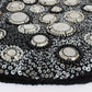 Enchanting Black Crochet Sequined Scarf