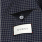 Men's Formal Midnight Blue / Grey Wool Jacket 2 Buttons