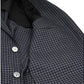 Men's Formal Midnight Blue / Grey Wool Jacket 2 Buttons
