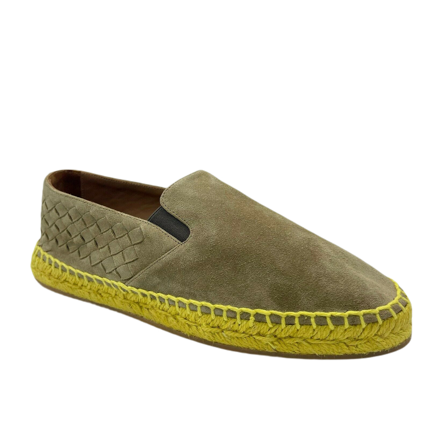 Men's Tan Suede Woven Slip On Shoe