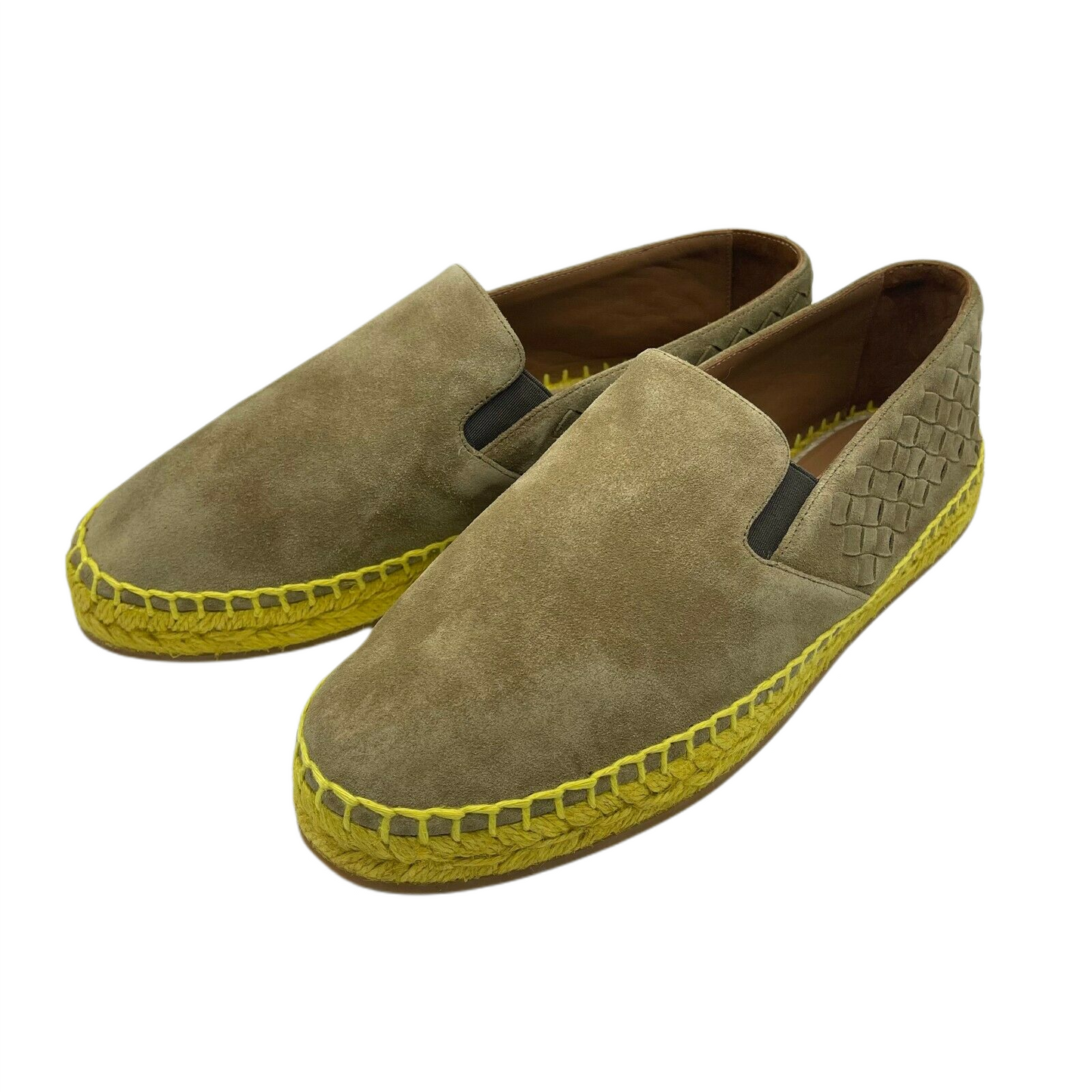 Men's Tan Suede Woven Slip On Shoe