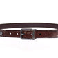 Elegant Italian Leather Belt in Rich Brown