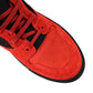 Balenciaga Men High Top Black Red Suede Leather Sneakers