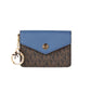 Kala Small Signature Leather Flap Key Ring Card Case (Dark Chambray)