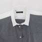 Elegant White & Gray Dotted Cotton Shirt