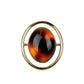 Women's Oval Brown Tortoise Shell Gold Ring