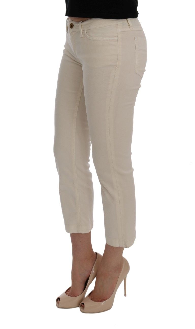 Elegant White Regular Fit Jeans