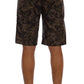 Chic Military Pattern Cotton Shorts