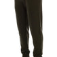 Elegant Green Cashmere Sport Pants