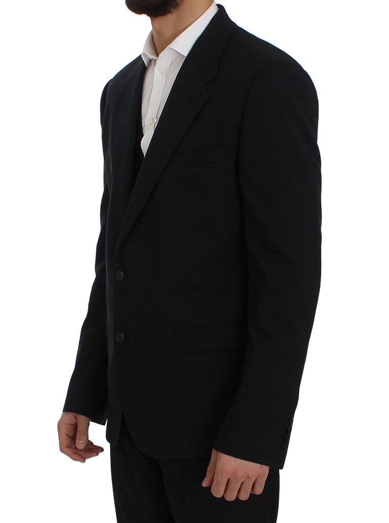 Elegant Slim Fit Sapphire Wool Blazer