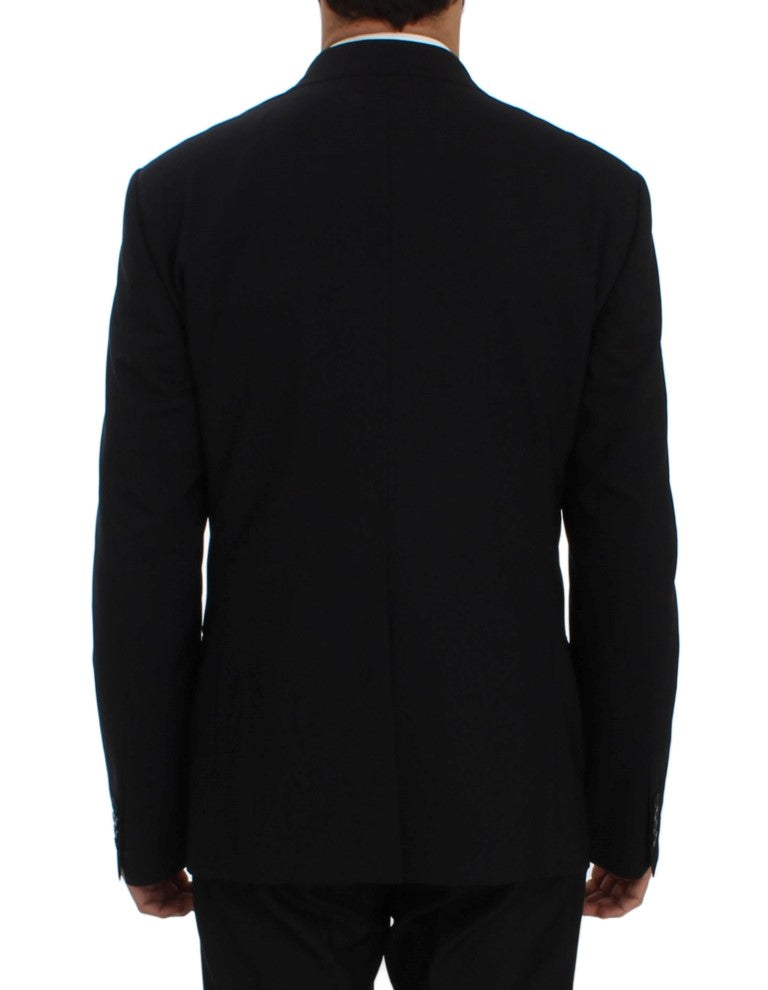 Elegant Slim Fit Sapphire Wool Blazer