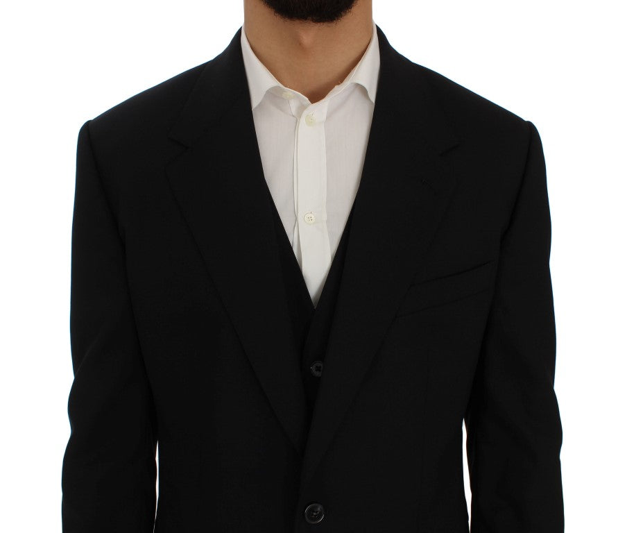 Elegant Slim Fit Sapphire Wool Blazer