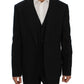 Elegant Slim Fit Sapphire Wool Blazer
