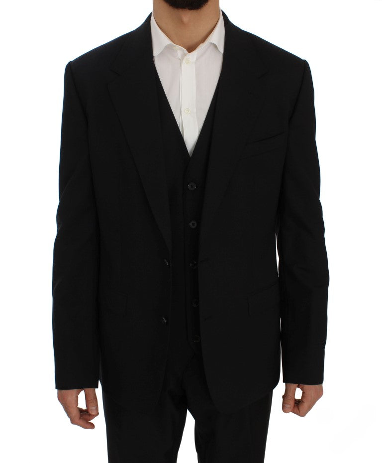 Elegant Slim Fit Sapphire Wool Blazer