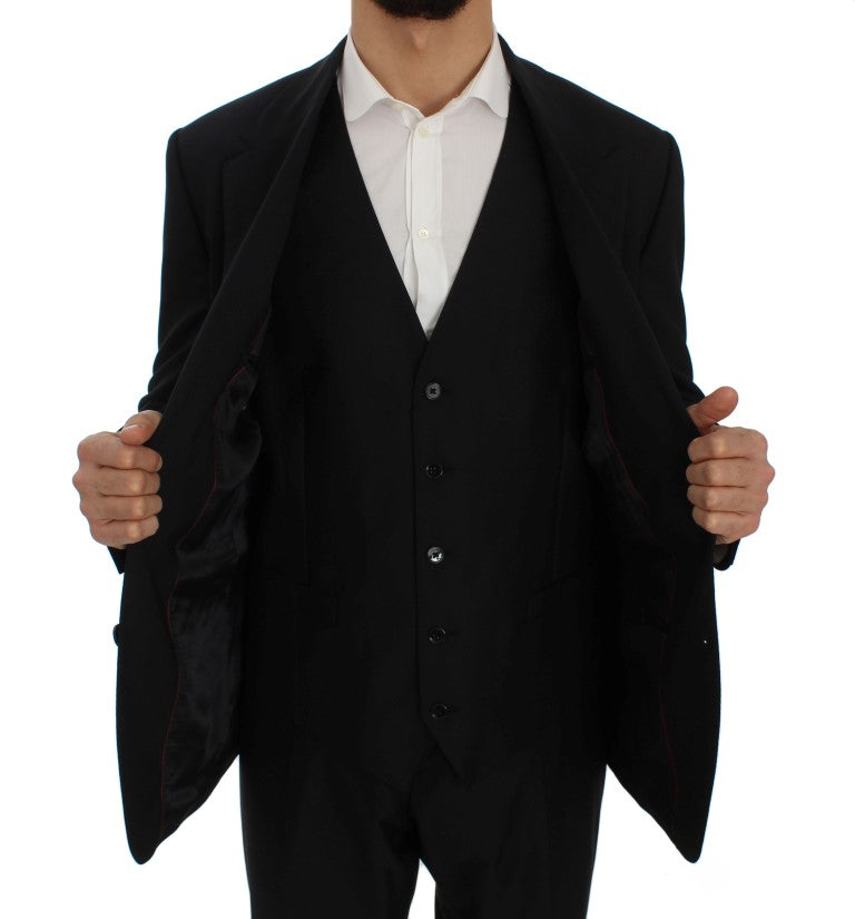 Elegant Slim Fit Sapphire Wool Blazer