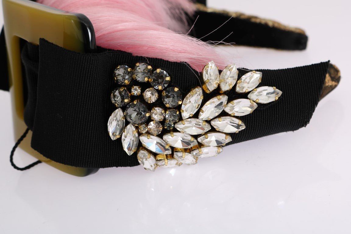 Elegant Crystal Pink Hair Headband