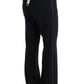 Black Viscose Flare Bootcut Pants