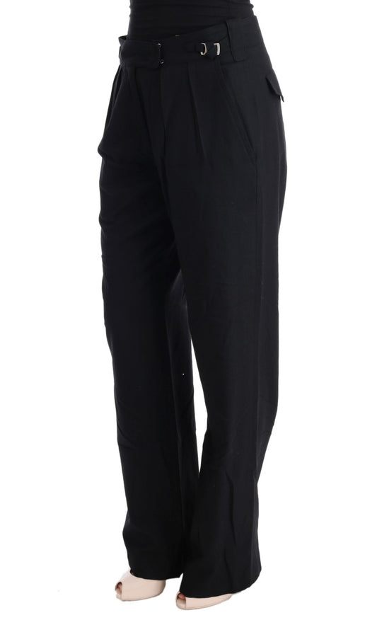 Elegant Black Formal Cotton Pants