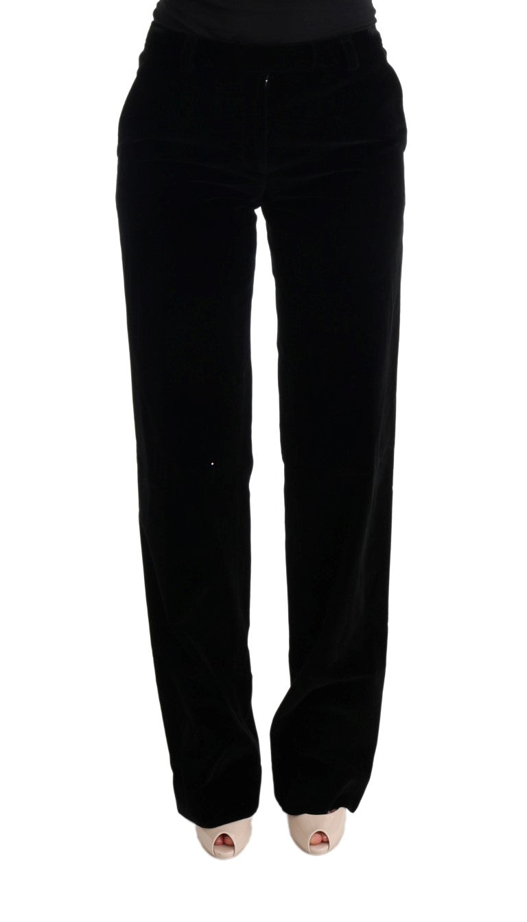 Chic Black Regular Fit Trousers